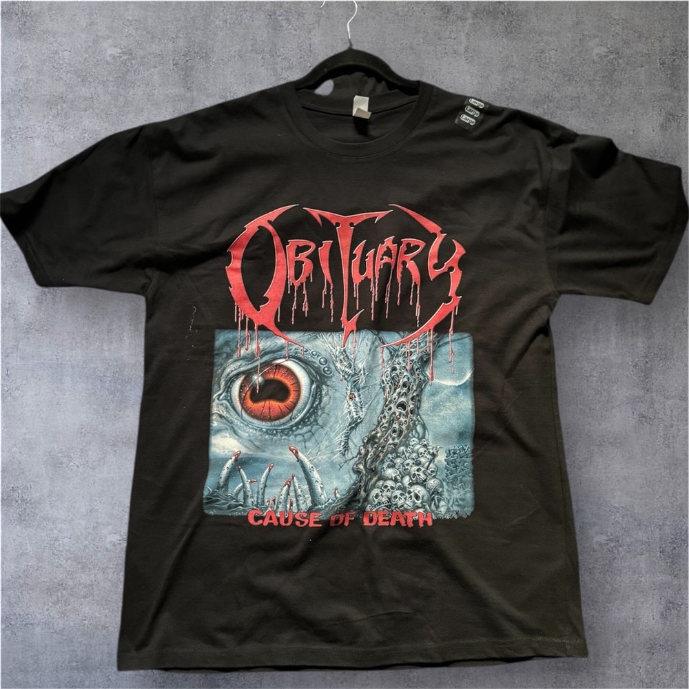 Obituary double side print T-Shirt